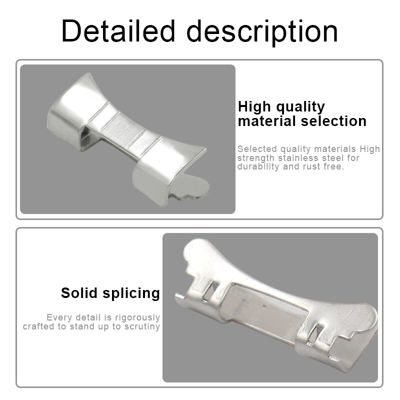 Curved end adaptor Metal Watch accessories 14mm 15 16 17 18 19 20 21 22 23 mm 24mm Stainless Steel Strap Replacement connector