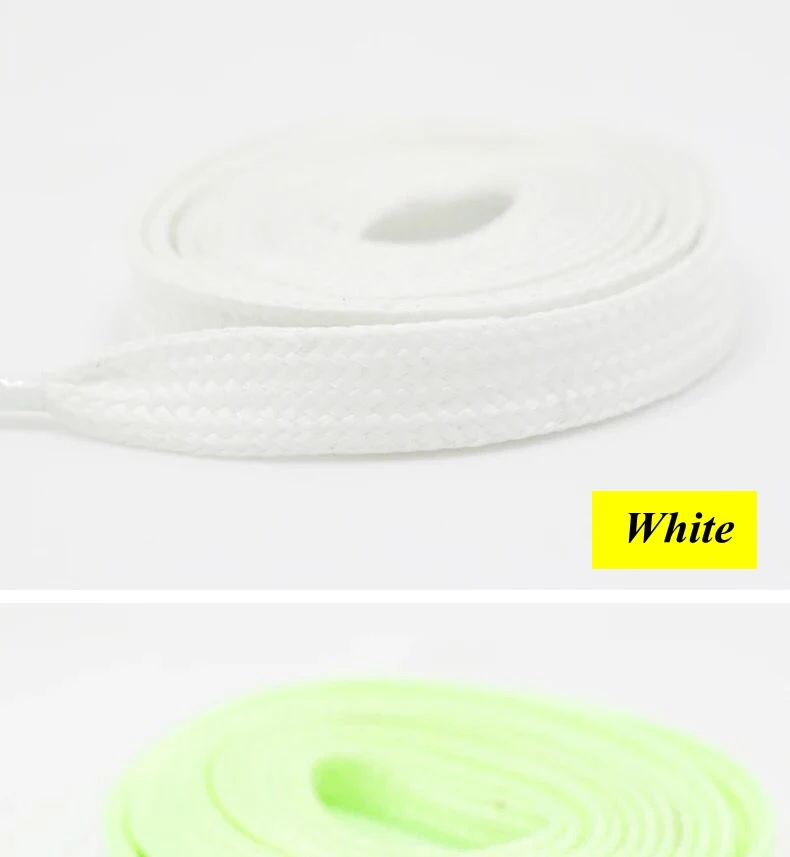 Luminous Shoelaces Flat Laces Sneakers Shoe laces Glow In The Dark Night Color Fluorescent Shoelace 80/100/120/140cm Shoestrings