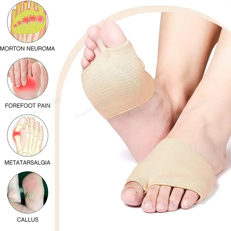 Silicone Shoe Pads Forefoot Cushion Orthopedic Insoles Men Women Thick Comfortable Half Insoles Toe separator Foot Care Products