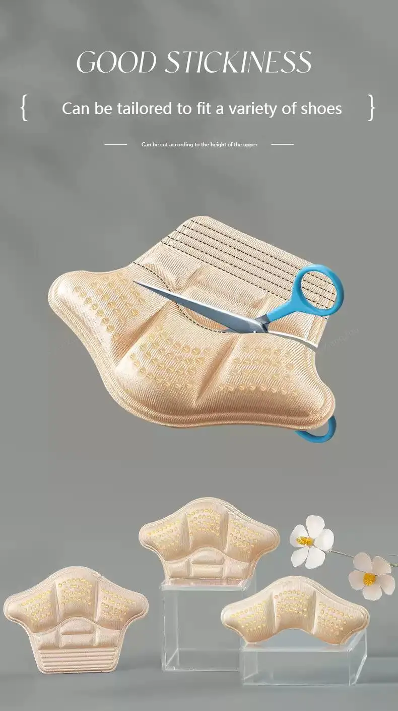 5D Silicone Heel Protectors Stickers Non Slip Shoe Pads Sneakers Insoles Foot Pain Relievers Adjust Size Cushion Care Inserts