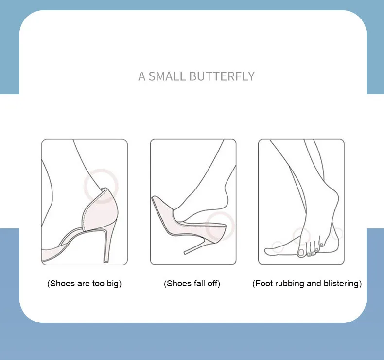 5D Silicone Heel Protectors Stickers Non Slip Shoe Pads Sneakers Insoles Foot Pain Relievers Adjust Size Cushion Care Inserts