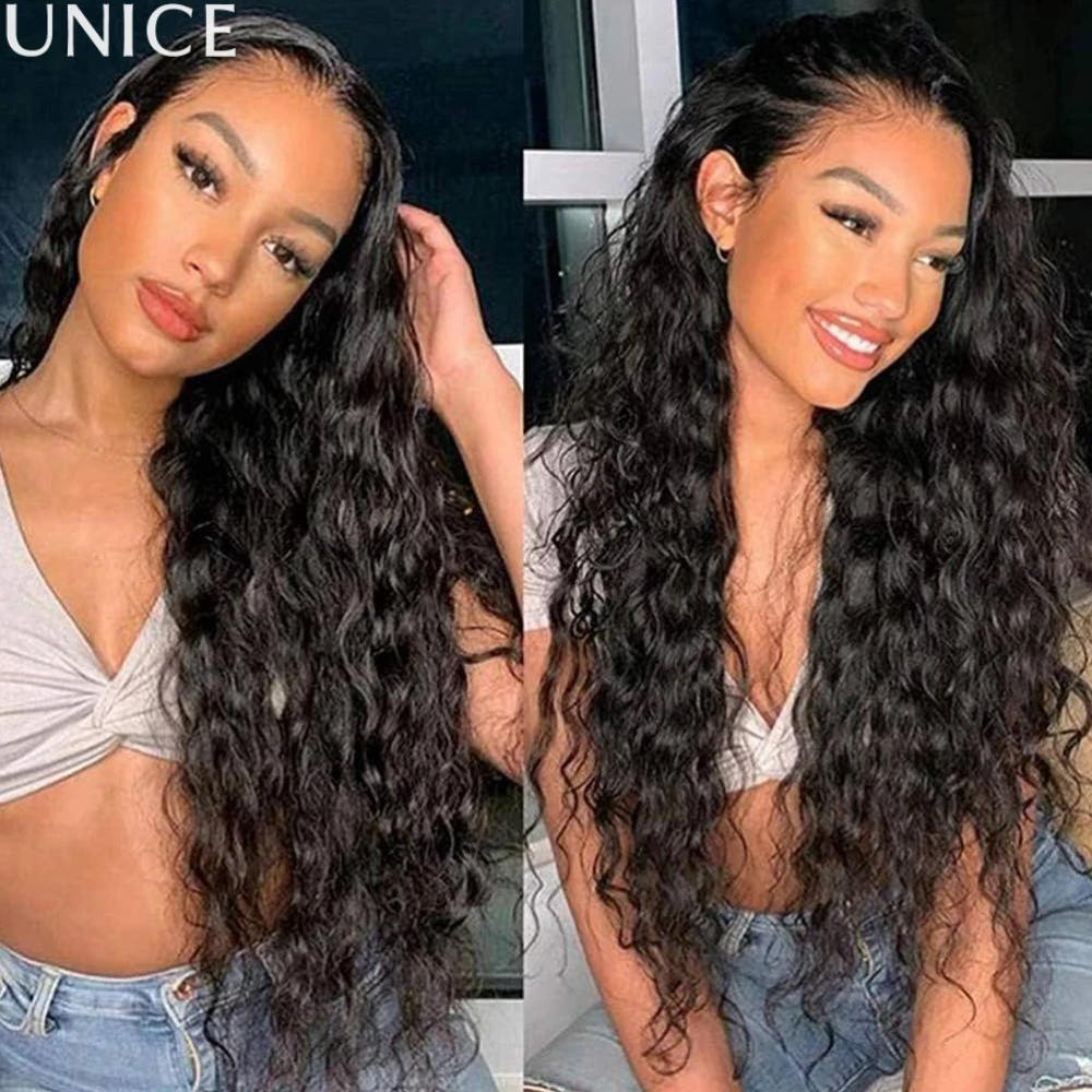 UNice Natural Wave Human Hair Bundles Natural Black 100% Human Hair Bundles 100Grams Bundle Virgin Hair Extension 1/3 Pcs