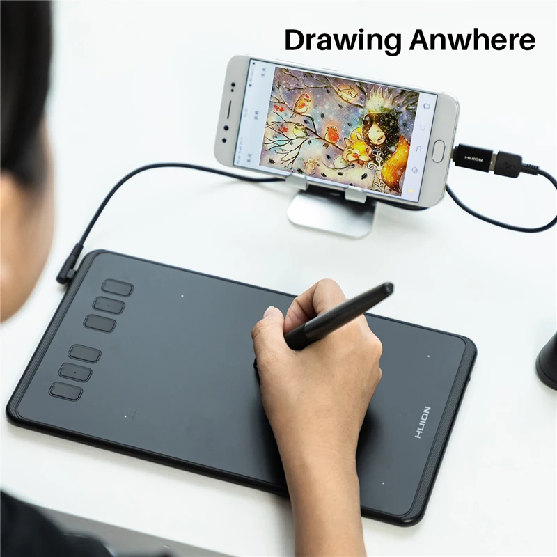 HUION Ultralight Graphic Tablets H640P H950P Digital Tablet Drawing Pen Tablet With Battery-Free Stylus for PC Android Phone