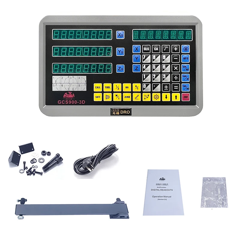 2 Axis 3 Axis Dro Set Digital Readout and 2/3PCS Linear Scale Encoder Ruler 0.005mm TTL Travel Length 0-1000mm for Lathe Milling