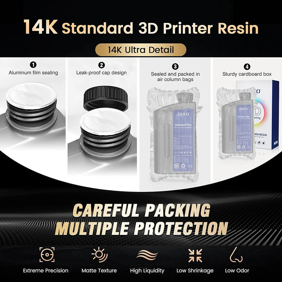 JAYO Standard/ABS-Like/Toughness/Like PA Resin 5KG 395-405nm UV Curing  Photopolymer Rapid Resin for LCD/DLP/SLA 3D Printer