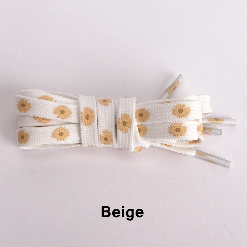Little Daisies Shoelaces Cartoon Printing Fashion Women Men Shoes laces High-top Canvas Sneakers Shoelace AF1 Sports Shoelaces