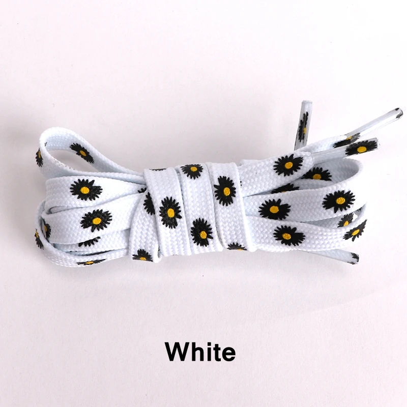 Little Daisies Shoelaces Cartoon Printing Fashion Women Men Shoes laces High-top Canvas Sneakers Shoelace AF1 Sports Shoelaces