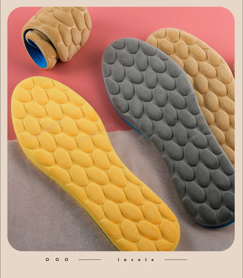 Winter Warm Cotton Insole for Shoes Plush Snow Boots Shoe Sole Thermal Insert Sports Running Insoles Men Woman Heating Pads