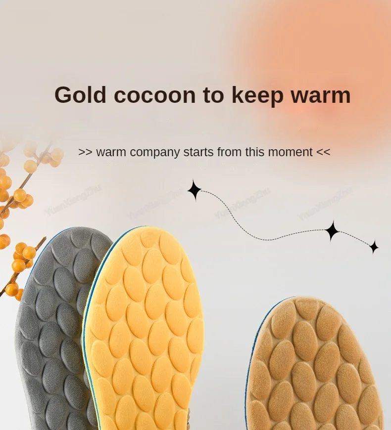 Winter Warm Cotton Insole for Shoes Plush Snow Boots Shoe Sole Thermal Insert Sports Running Insoles Men Woman Heating Pads