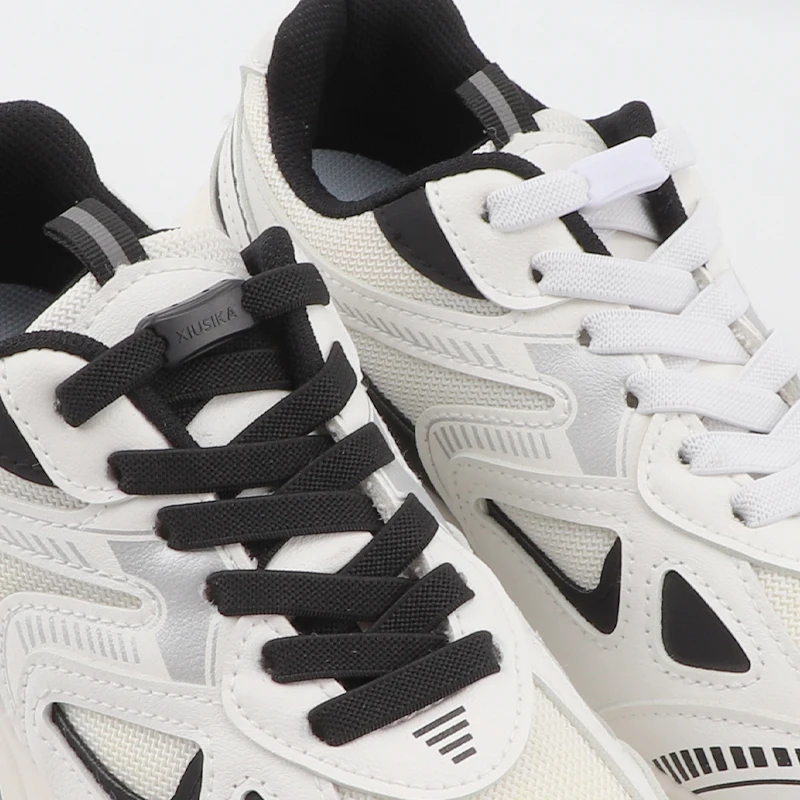 1Pair Elastic Laces Sneakers Tennis No Tie Shoelaces Adults Kids 8MM Wide Flats Rubber Shoelace Without Ties Shoes Accesories