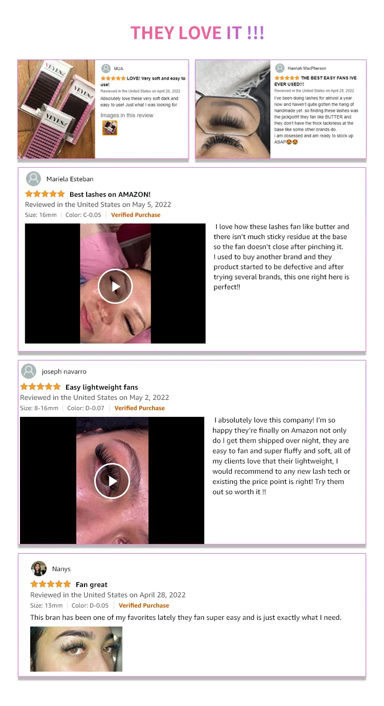 Veyes Inc Easy Fanning Eyelash Extensions Veyelash Russian Volume Lashes Fast Bloom Austomatic Flowering Natural Makeup Beauty