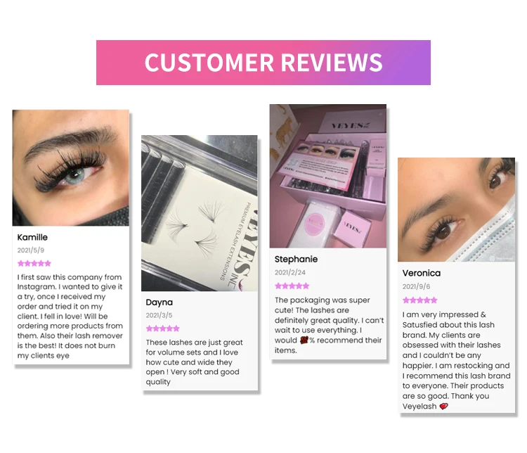 Veyes Inc Easy Fanning Eyelash Extensions Veyelash Russian Volume Lashes Fast Bloom Austomatic Flowering Natural Makeup Beauty