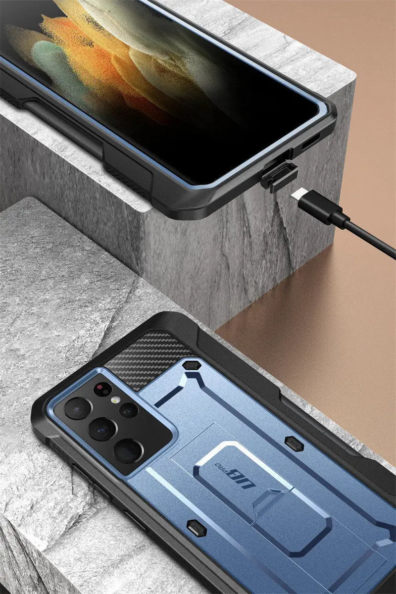 For Samsung Galaxy S21 Ultra 5G Case (2021 Release) SUPCASE UB Pro Full-Body Dual Layer Rugged Holster Kickstand with S Pen Slot