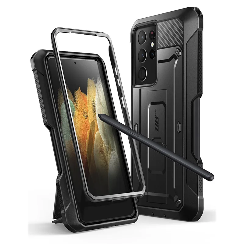 For Samsung Galaxy S21 Ultra 5G Case (2021 Release) SUPCASE UB Pro Full-Body Dual Layer Rugged Holster Kickstand with S Pen Slot