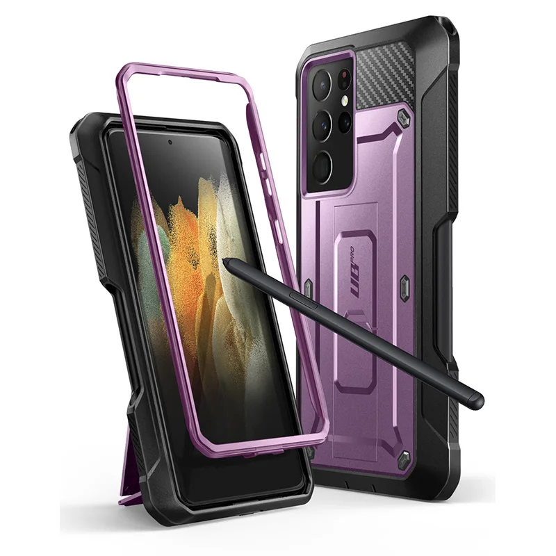 For Samsung Galaxy S21 Ultra 5G Case (2021 Release) SUPCASE UB Pro Full-Body Dual Layer Rugged Holster Kickstand with S Pen Slot