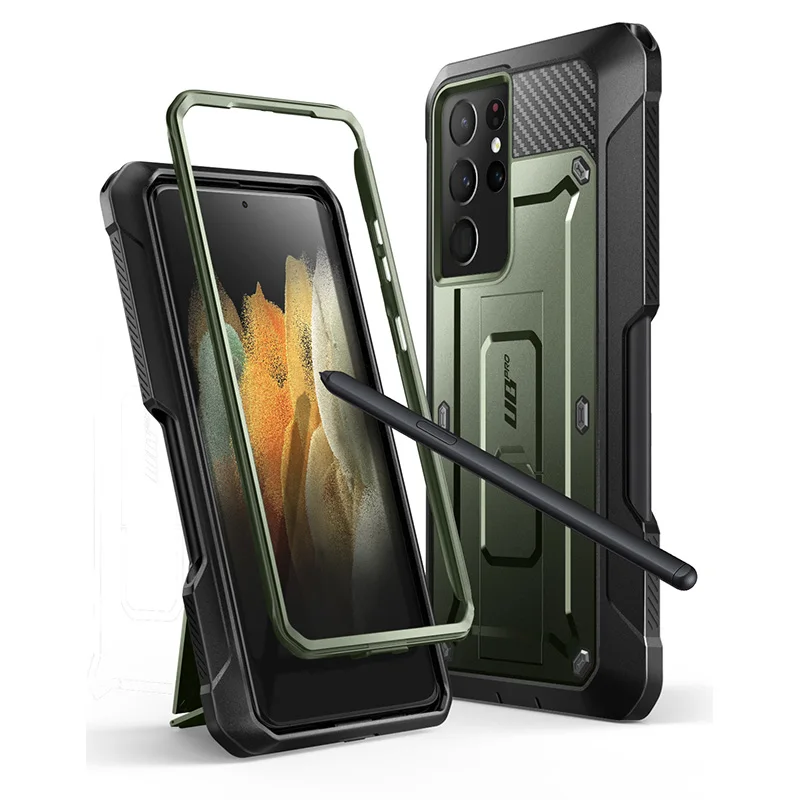 For Samsung Galaxy S21 Ultra 5G Case (2021 Release) SUPCASE UB Pro Full-Body Dual Layer Rugged Holster Kickstand with S Pen Slot