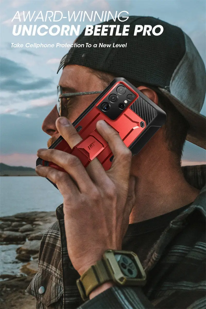 For Samsung Galaxy S21 Ultra 5G Case (2021 Release) SUPCASE UB Pro Full-Body Dual Layer Rugged Holster Kickstand with S Pen Slot
