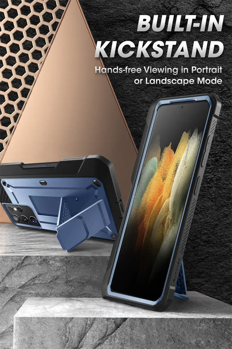 For Samsung Galaxy S21 Ultra 5G Case (2021 Release) SUPCASE UB Pro Full-Body Dual Layer Rugged Holster Kickstand with S Pen Slot