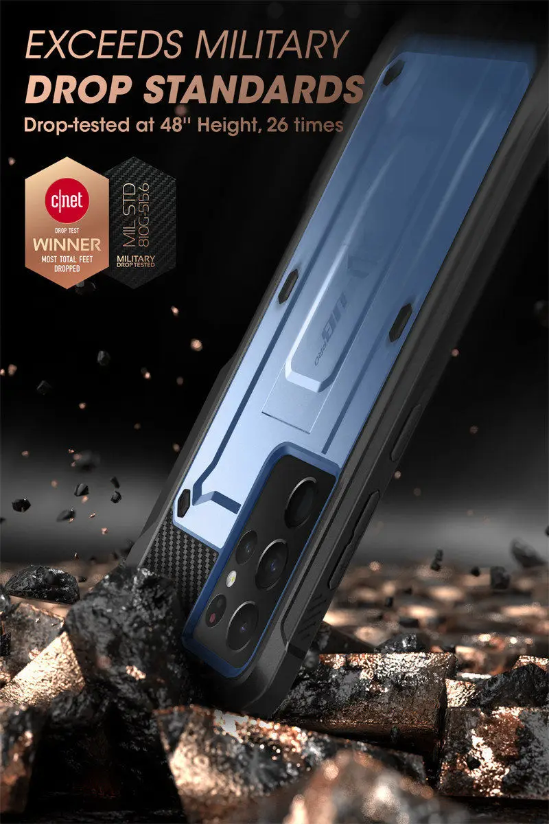 For Samsung Galaxy S21 Ultra 5G Case (2021 Release) SUPCASE UB Pro Full-Body Dual Layer Rugged Holster Kickstand with S Pen Slot