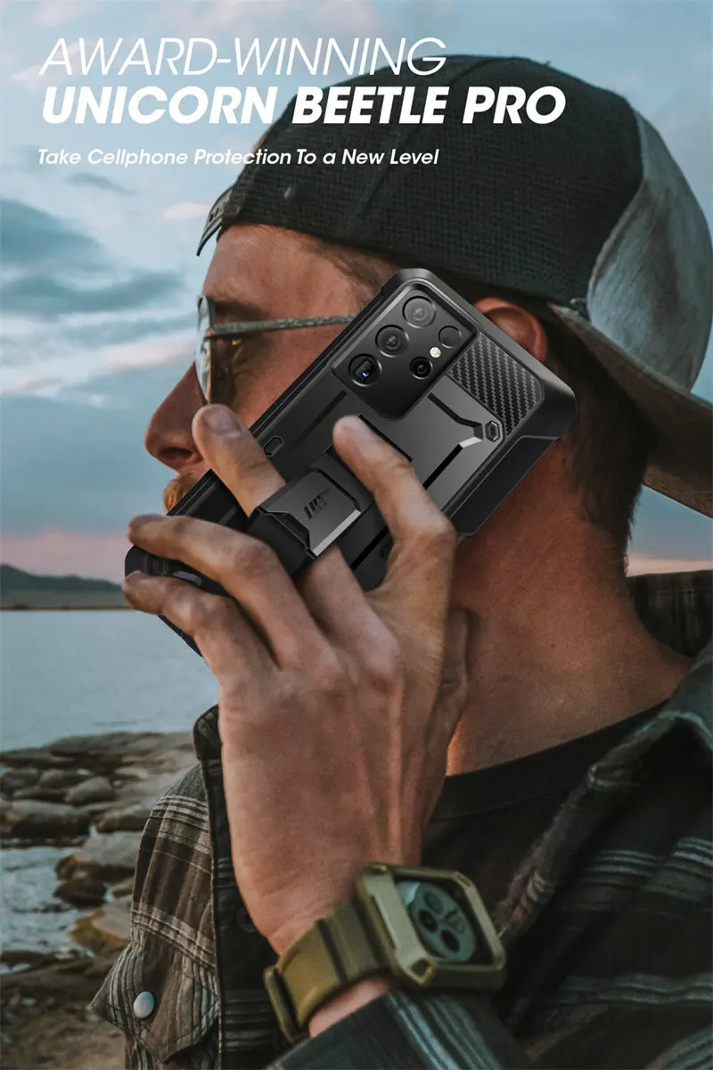 For Samsung Galaxy S21 Ultra 5G Case (2021 Release) SUPCASE UB Pro Full-Body Dual Layer Rugged Holster Kickstand with S Pen Slot