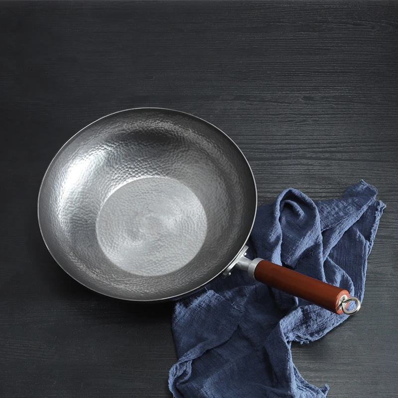 Master Star-Chinese Traditional Handmade Forging Iron Wok, Induction Available, Durable Non-stick, No Coating, Cauldron