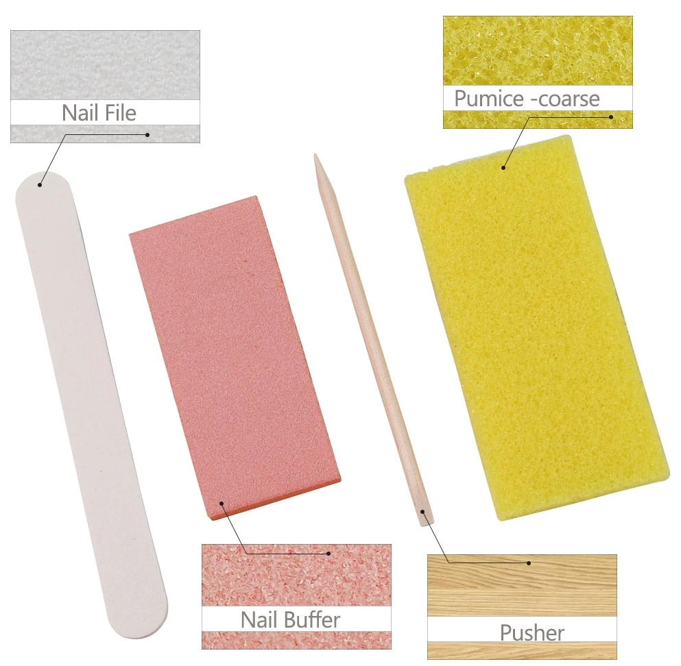 800 Sets/Carton Disposable Pedicure Nail File Kits Salon Manicur natural Nail Polis