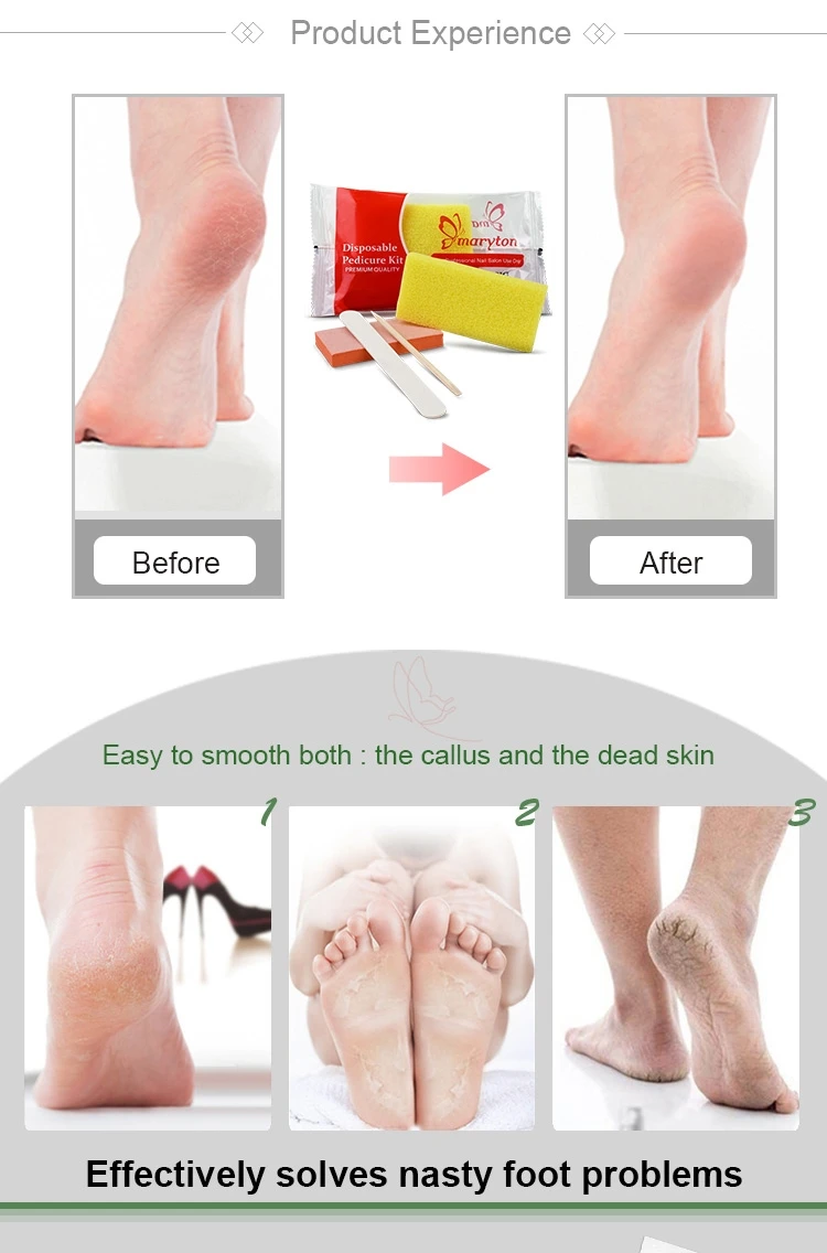 800 Sets/Carton Disposable Pedicure Nail File Kits Salon Manicur natural Nail Polis