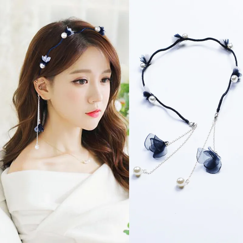 Tassel Earring Hair Hoop Novelty Women Girl Hairbands Sweet Hair Bezel Streamer Pandent Headband Fashion Hair Accessories