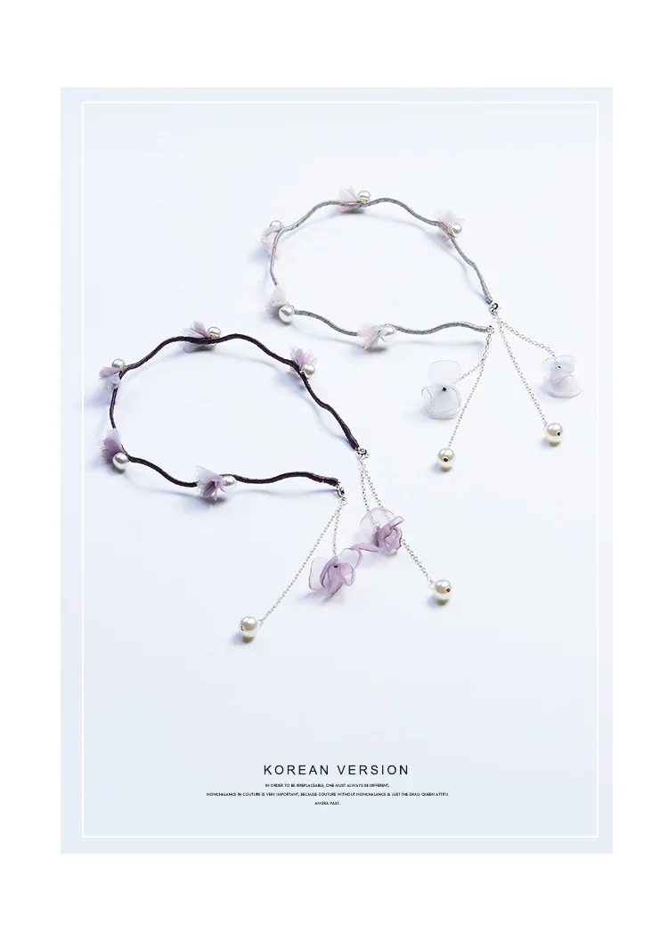Tassel Earring Hair Hoop Novelty Women Girl Hairbands Sweet Hair Bezel Streamer Pandent Headband Fashion Hair Accessories