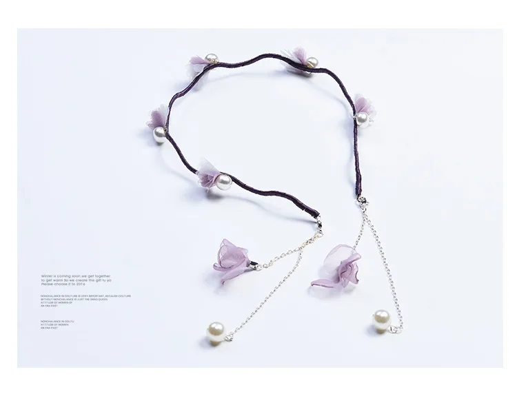 Tassel Earring Hair Hoop Novelty Women Girl Hairbands Sweet Hair Bezel Streamer Pandent Headband Fashion Hair Accessories