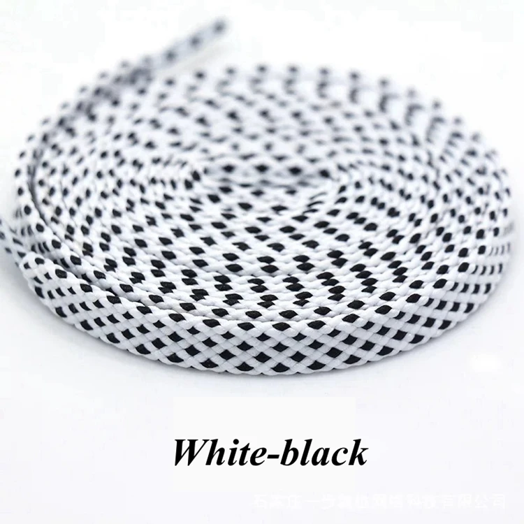 1pair shoelace Fashion Polyester Sneaker Shoe Lace Colors Checkered Double Layer Hollow Flat Shoelaces 100/120/140CM
