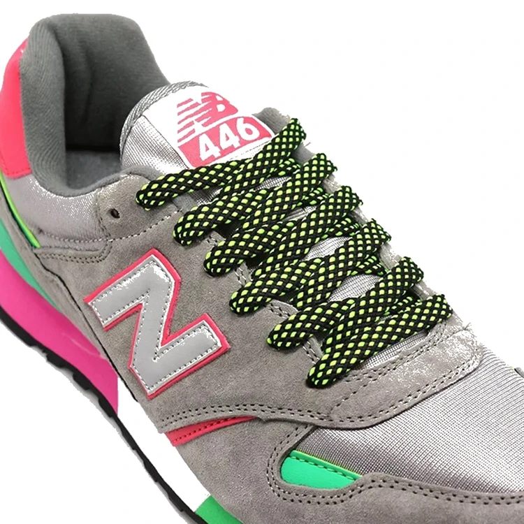1pair shoelace Fashion Polyester Sneaker Shoe Lace Colors Checkered Double Layer Hollow Flat Shoelaces 100/120/140CM