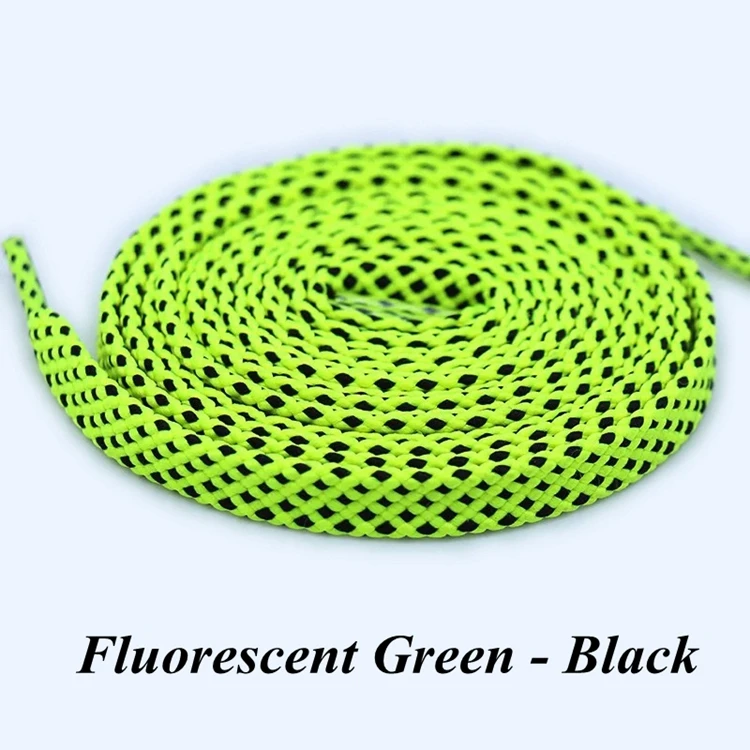 1pair shoelace Fashion Polyester Sneaker Shoe Lace Colors Checkered Double Layer Hollow Flat Shoelaces 100/120/140CM
