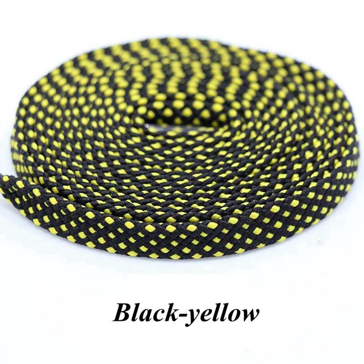 1pair shoelace Fashion Polyester Sneaker Shoe Lace Colors Checkered Double Layer Hollow Flat Shoelaces 100/120/140CM
