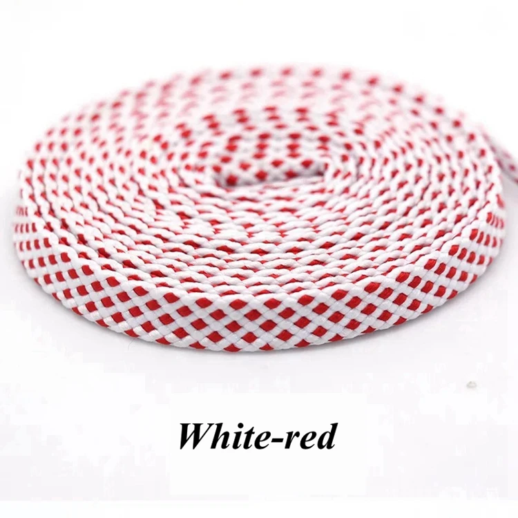 1pair shoelace Fashion Polyester Sneaker Shoe Lace Colors Checkered Double Layer Hollow Flat Shoelaces 100/120/140CM