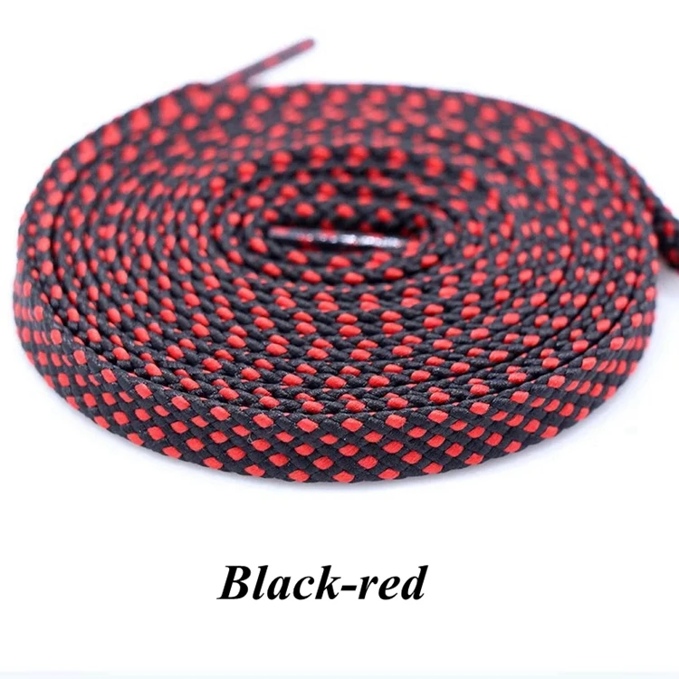 1pair shoelace Fashion Polyester Sneaker Shoe Lace Colors Checkered Double Layer Hollow Flat Shoelaces 100/120/140CM