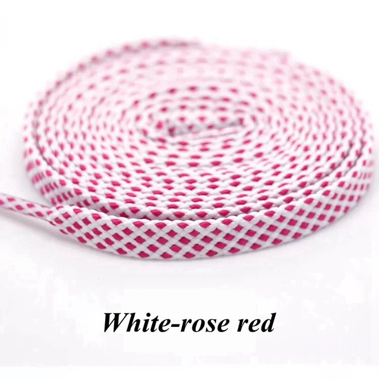 1pair shoelace Fashion Polyester Sneaker Shoe Lace Colors Checkered Double Layer Hollow Flat Shoelaces 100/120/140CM