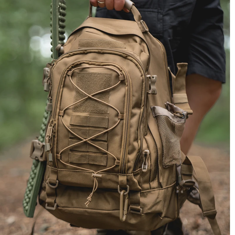 LQARMY 60L Military Tactical Backpack Army Molle Assault Rucksack Outdoor Travel Hiking Rucksacks Camping Hunting mochila hombre