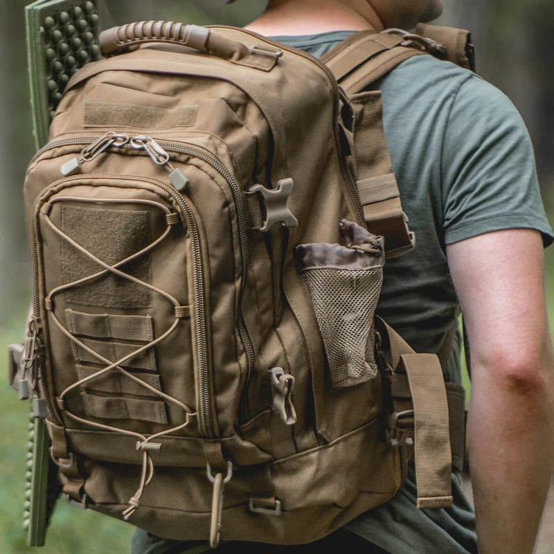 LQARMY 60L Military Tactical Backpack Army Molle Assault Rucksack Outdoor Travel Hiking Rucksacks Camping Hunting mochila hombre
