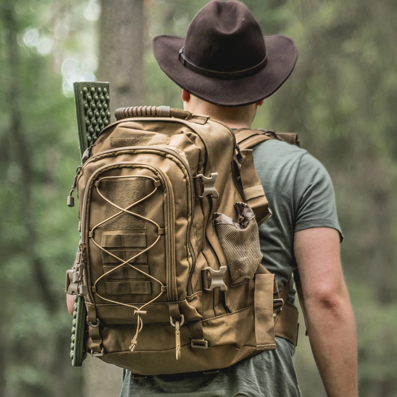 LQARMY 60L Military Tactical Backpack Army Molle Assault Rucksack Outdoor Travel Hiking Rucksacks Camping Hunting mochila hombre