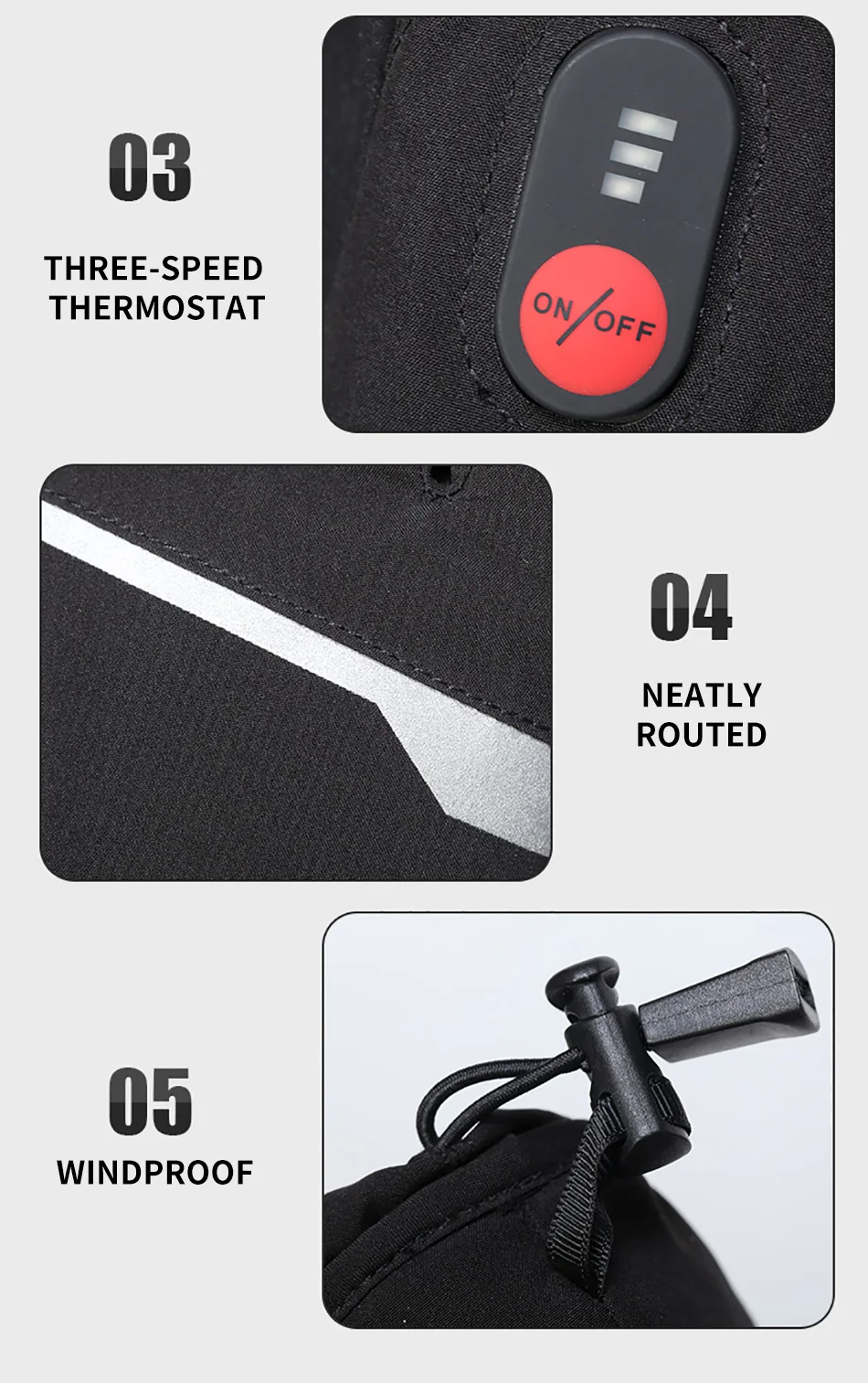 Savior Heat Battery Heated Motorcycle Gloves Goat Skin Leather 3 Shift Temperature Control Waterproof Electric Heated Gloves