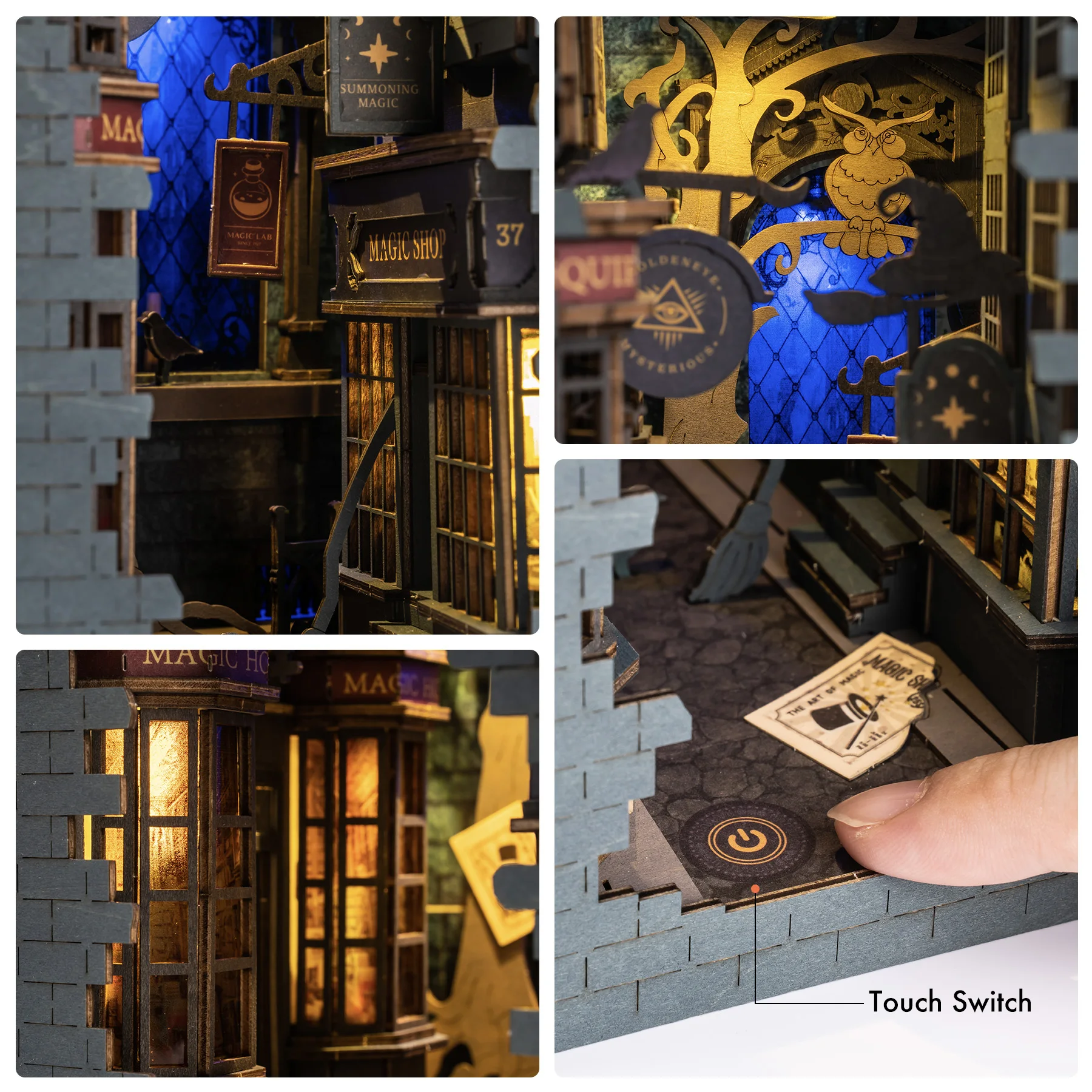 Robotime Rolife Book Nooks Series Stories in Books 4 Kinds DIY Wooden Miniature House Furniture Sakura Densya TGB01 Dropshipping