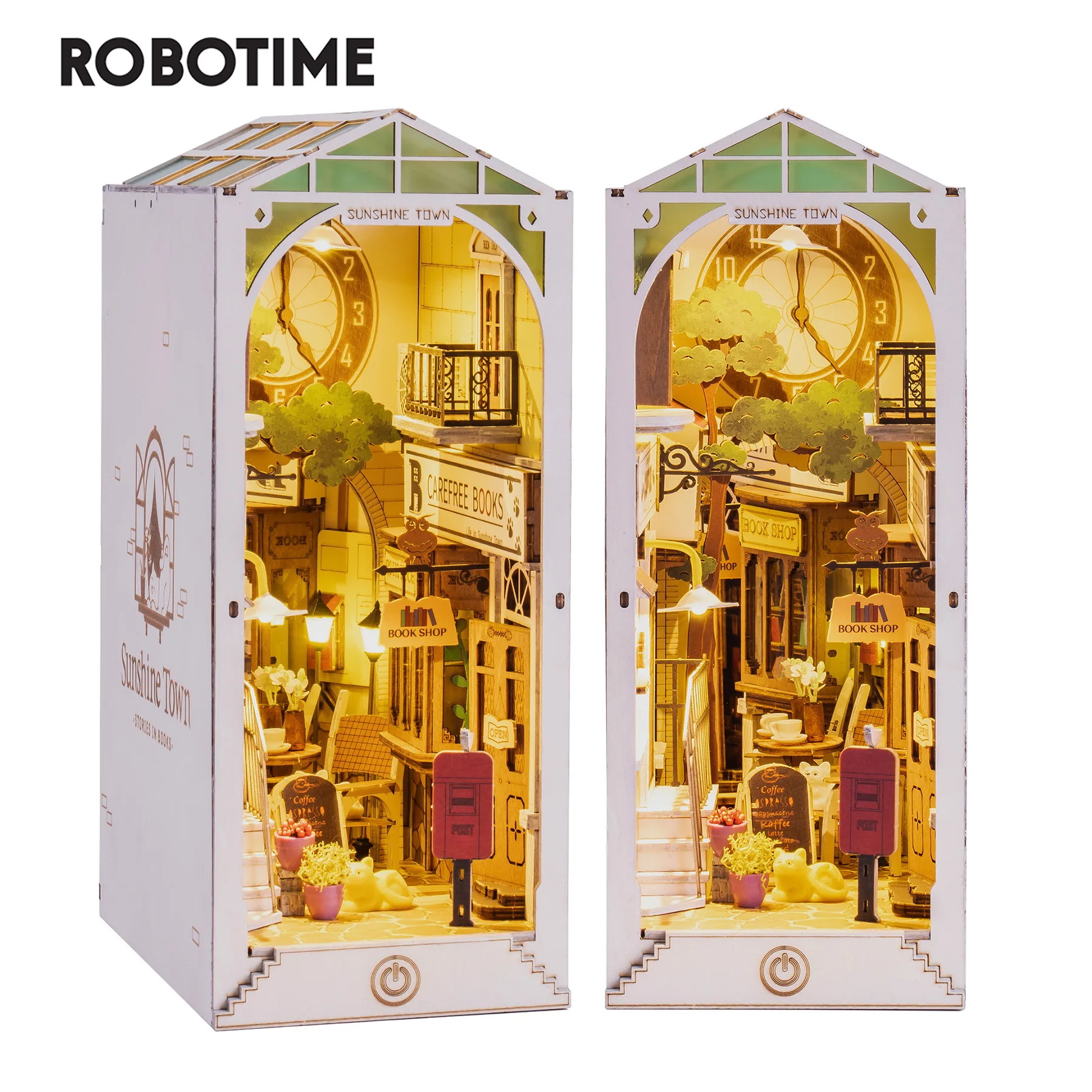 Robotime Rolife Book Nooks Series Stories in Books 4 Kinds DIY Wooden Miniature House Furniture Sakura Densya TGB01 Dropshipping