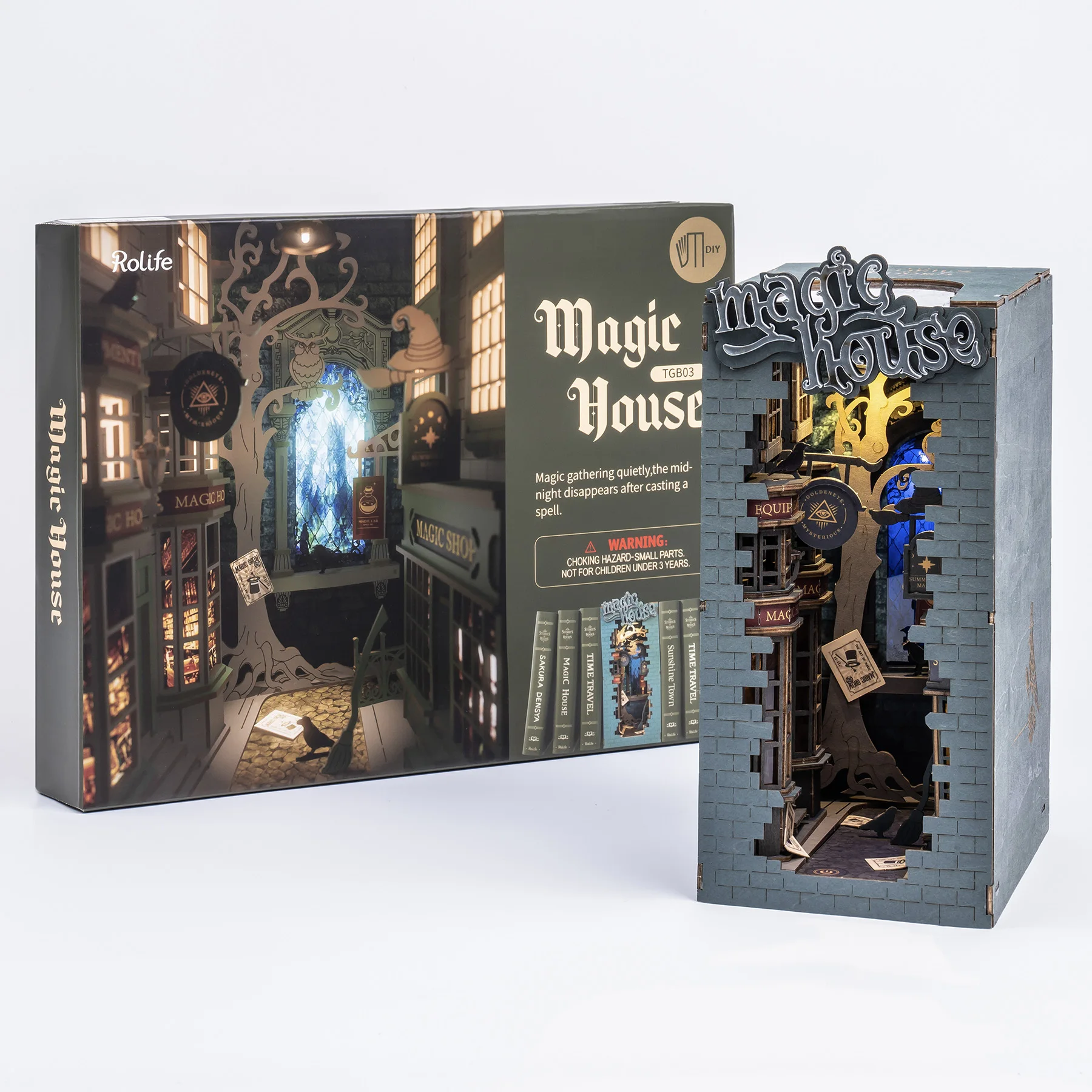 Robotime Rolife Book Nooks Series Stories in Books 4 Kinds DIY Wooden Miniature House Furniture Sakura Densya TGB01 Dropshipping