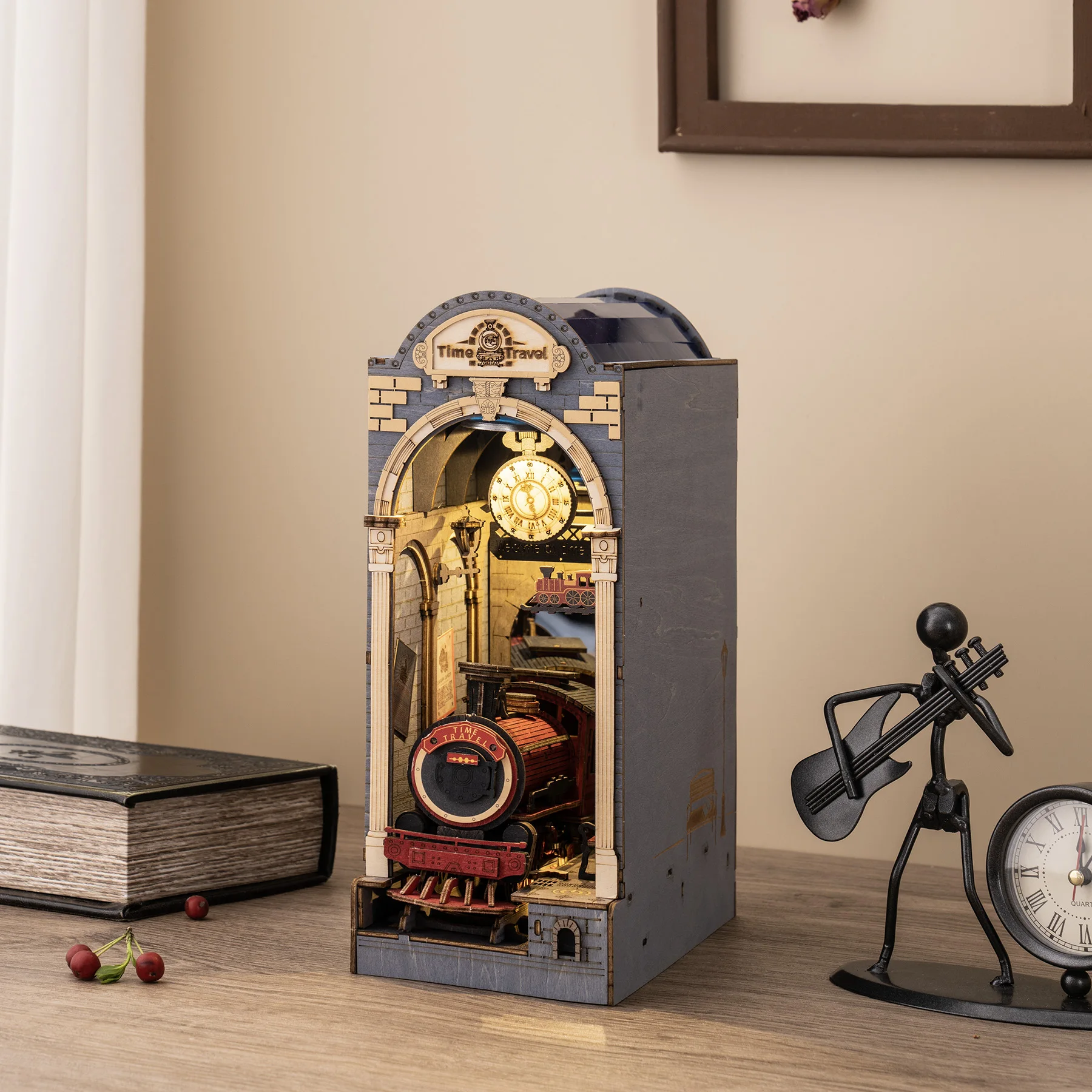 Robotime Rolife Book Nooks Series Stories in Books 4 Kinds DIY Wooden Miniature House Furniture Sakura Densya TGB01 Dropshipping