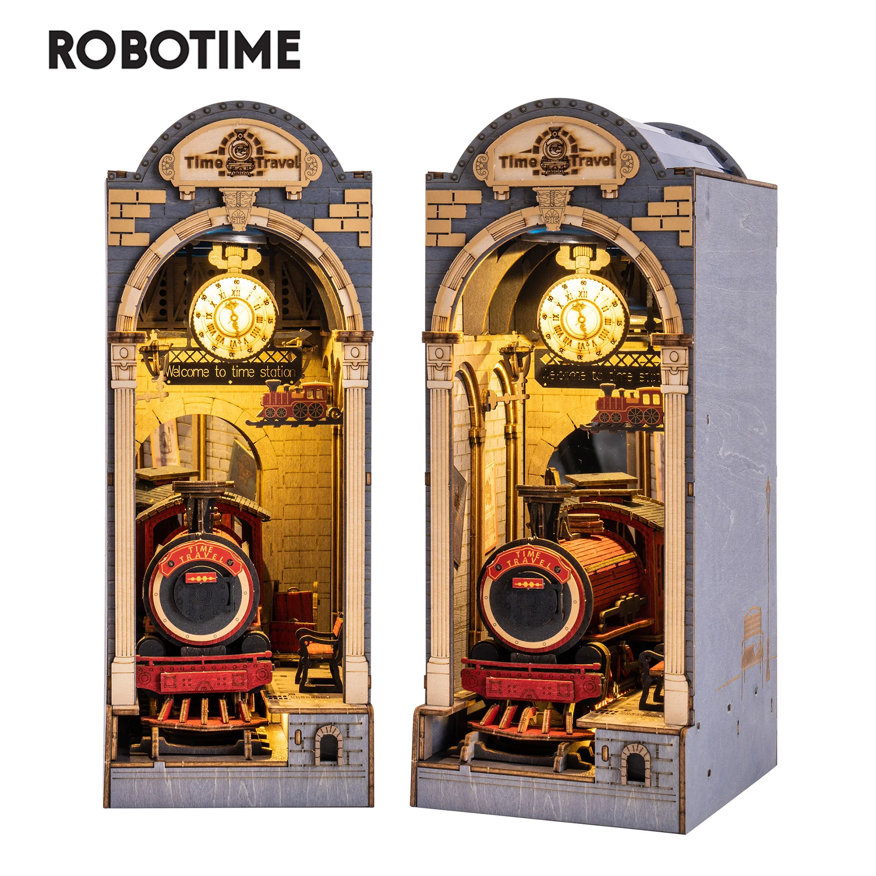 Robotime Rolife Book Nooks Series Stories in Books 4 Kinds DIY Wooden Miniature House Furniture Sakura Densya TGB01 Dropshipping