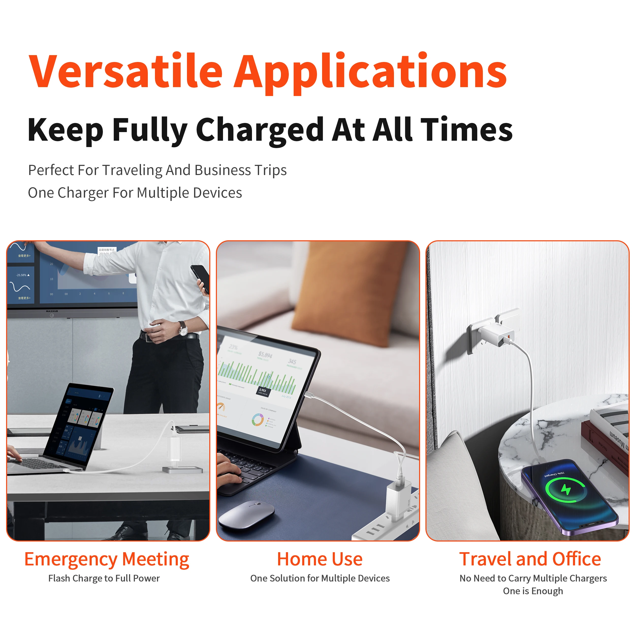 QERE Fast Charger PD 65W GaN Phone Universal Adapters EU Plug Safe Type C USB Intelligent Lightning Fast Charging Mini Portable