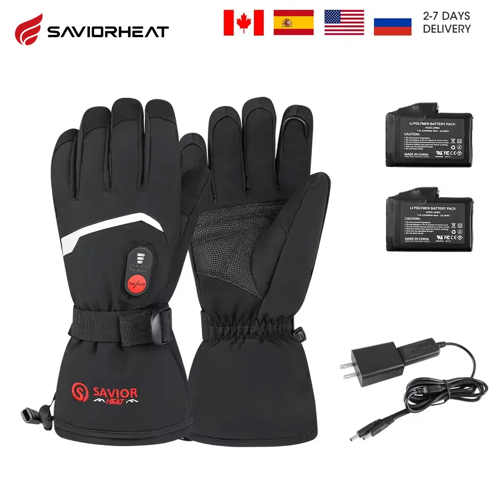 Savior Heat Electric Heated Gloves For Men Usb Rechargeable Hand Heater Fishing Skiing Biker Work Winter Thermal Gloves Woman