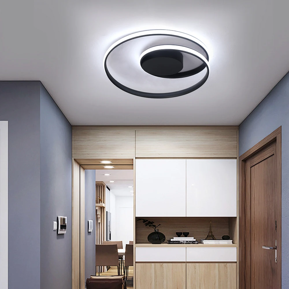 New Design Dimming LED Chandelier Light Remote Ceiling Lamp Gold White Black Body AC90-260V Chandeliers Fixtures For Bedroom