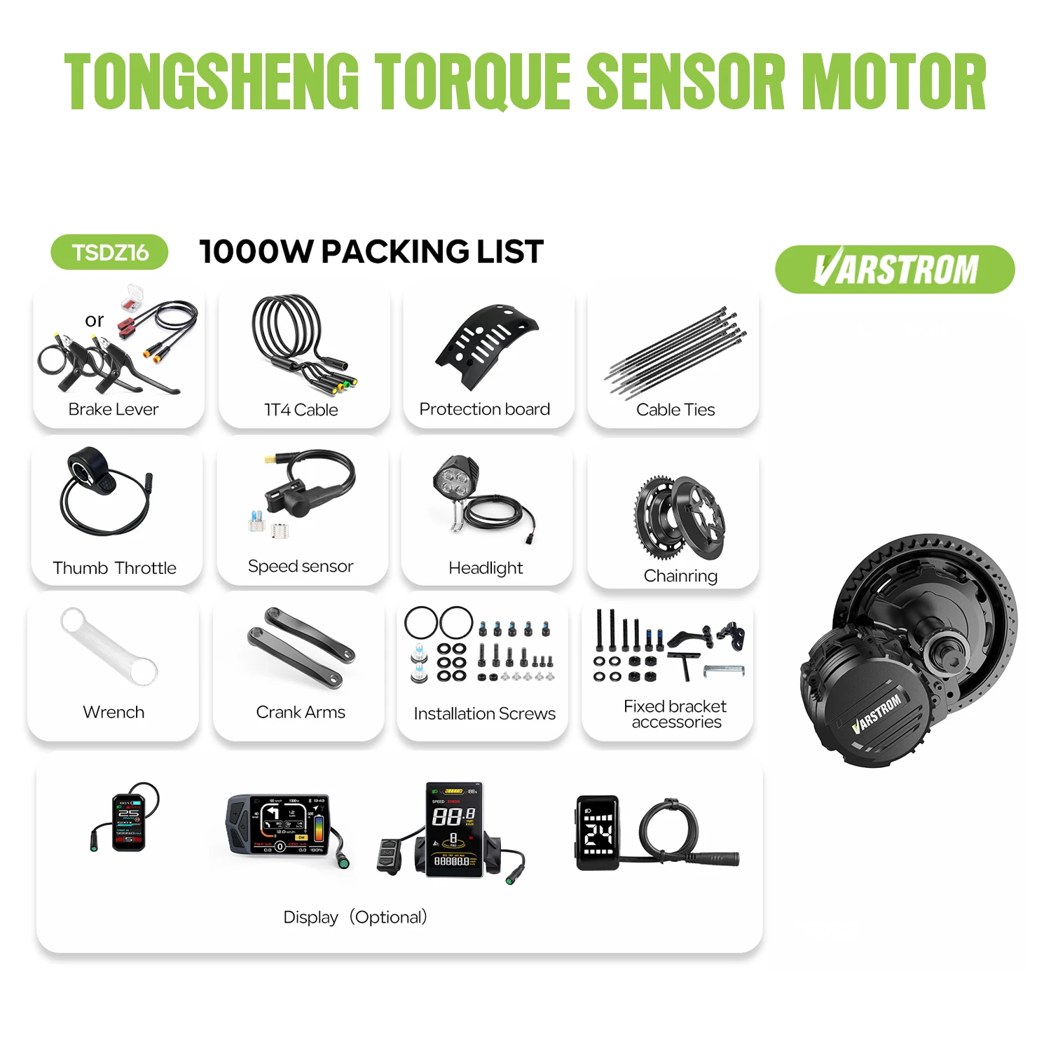 Tongsheng TSDZ16 1000W TSDZ 750W TSDZ2B 500W 250W Motor Mid Drive Torque Sensor Bicycle Electric Bike Conversion Kit 68-73mm